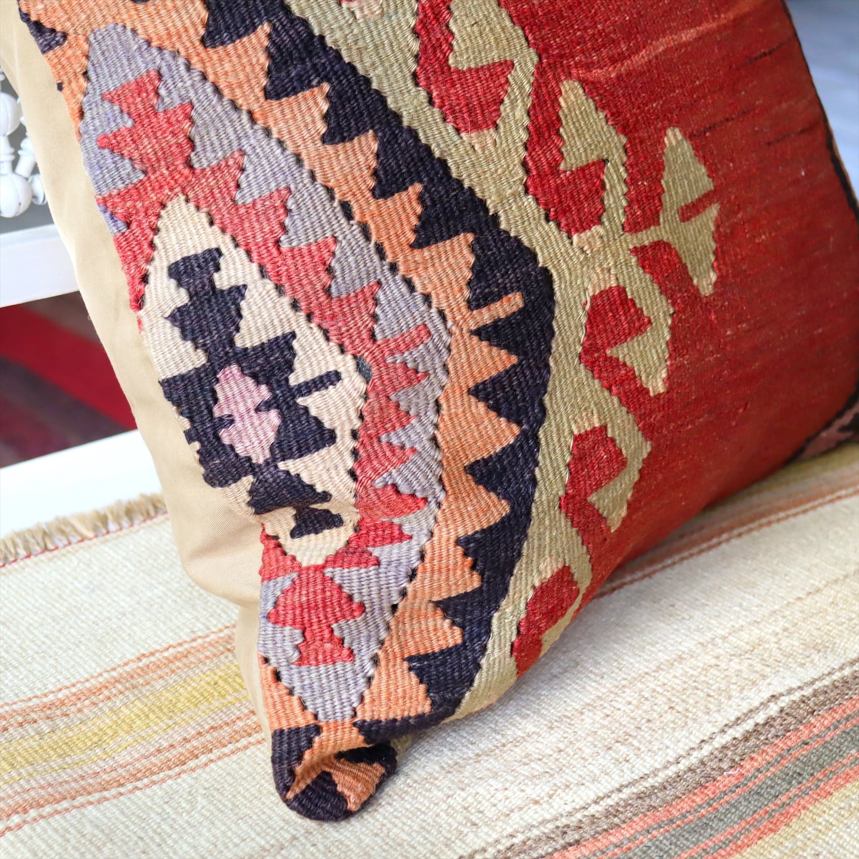 オールドキリムクッションカバー 50cmサイズ Turkish Vintage kilim