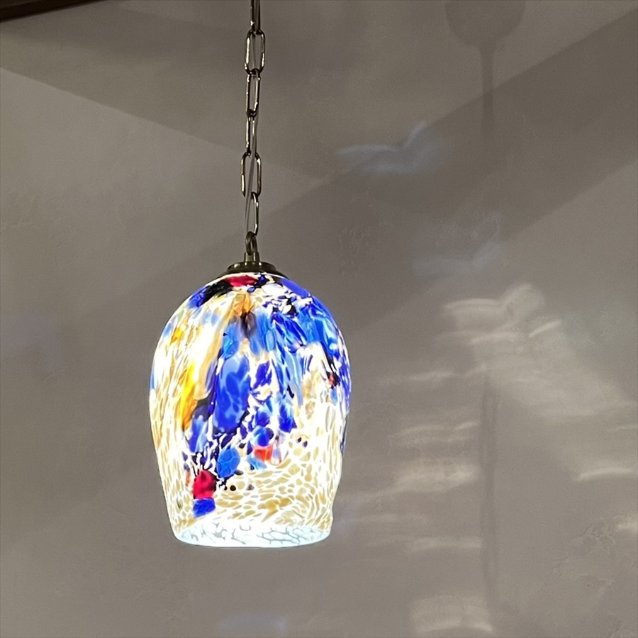 ベネチアン ガラスシェード Venetian Glass Shade Monet Blue モネ ブルー / ガラタバザール