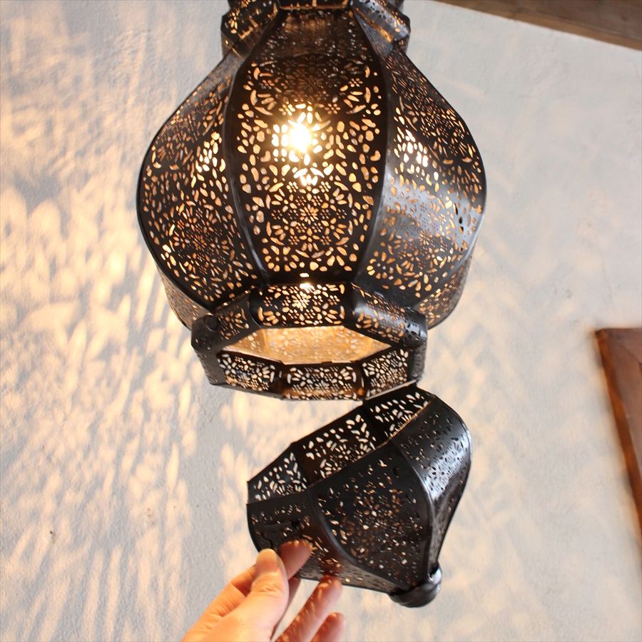 モロッコランプ ランタン 花の透かし模様morocco Lamp 25w１灯 ペンダントランプ１灯 ガラタバザール