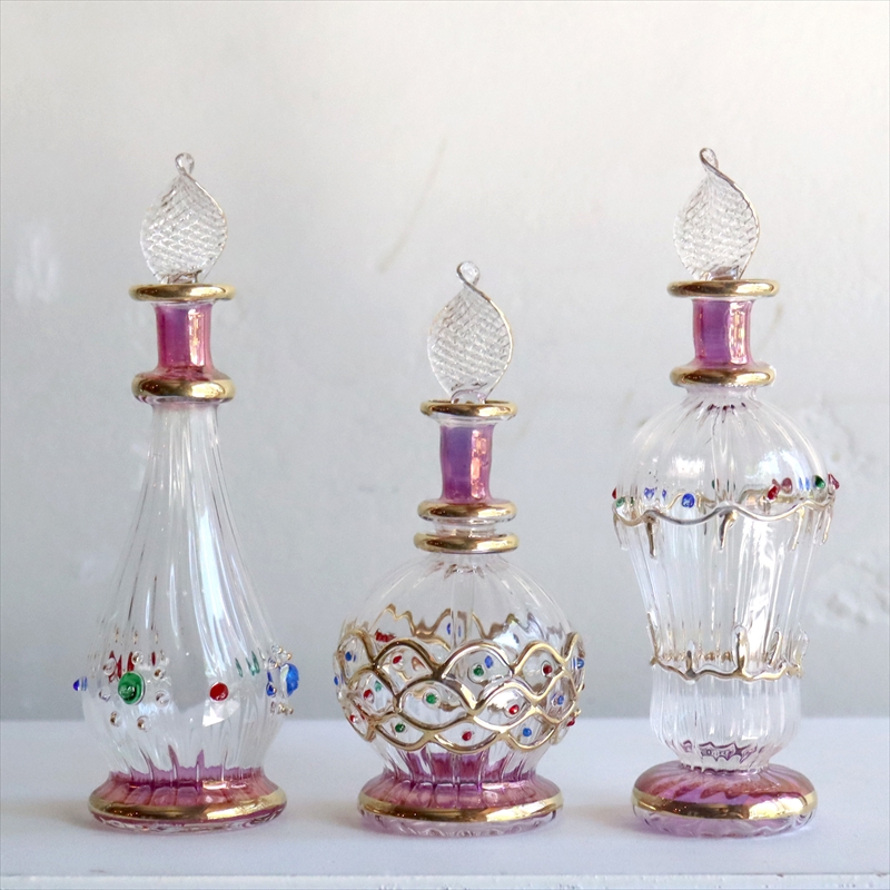エジプト製 ガラス香水瓶 ガラス瓶 香水瓶 - インテリア小物